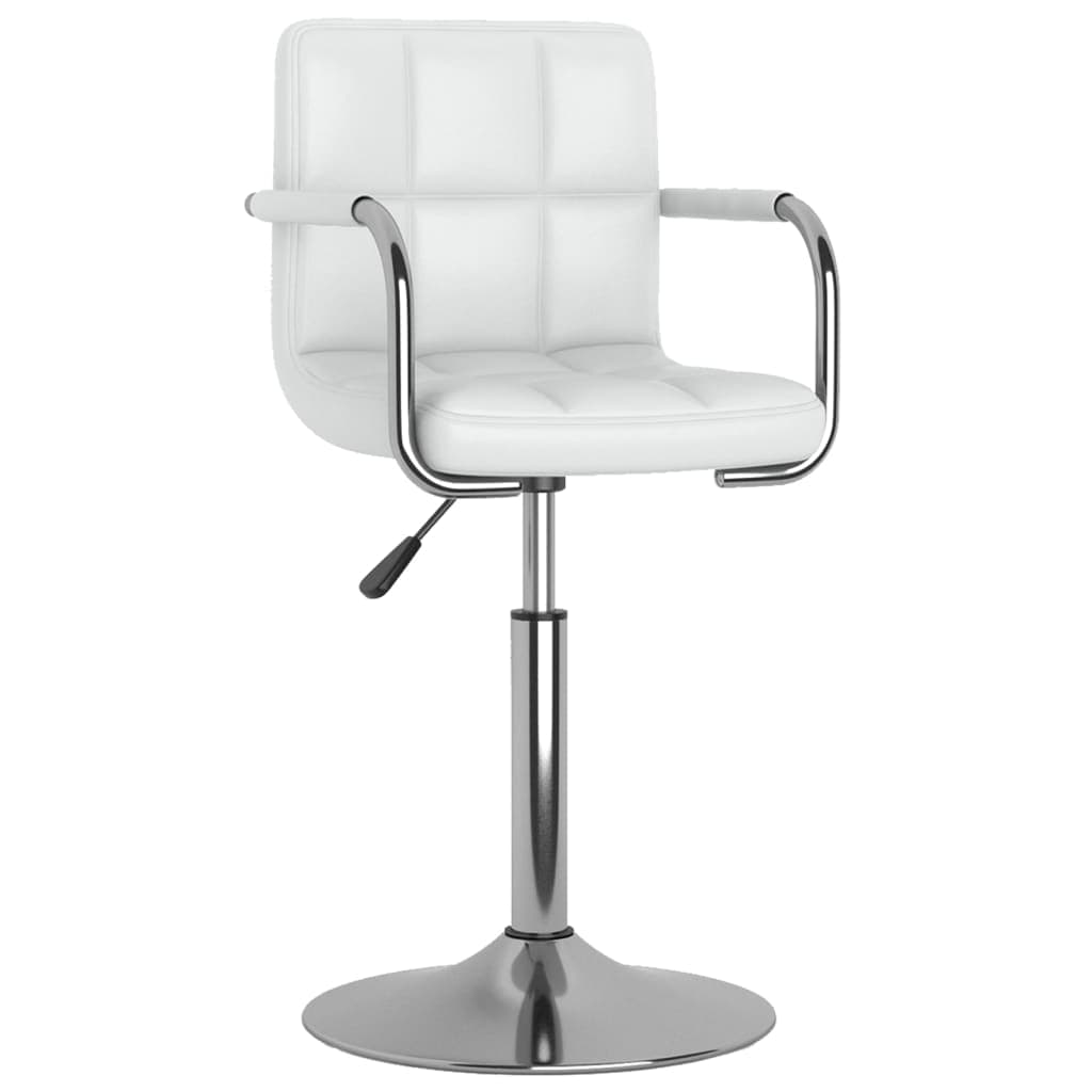 vidaXL Cadeira de jantar couro artificial branco