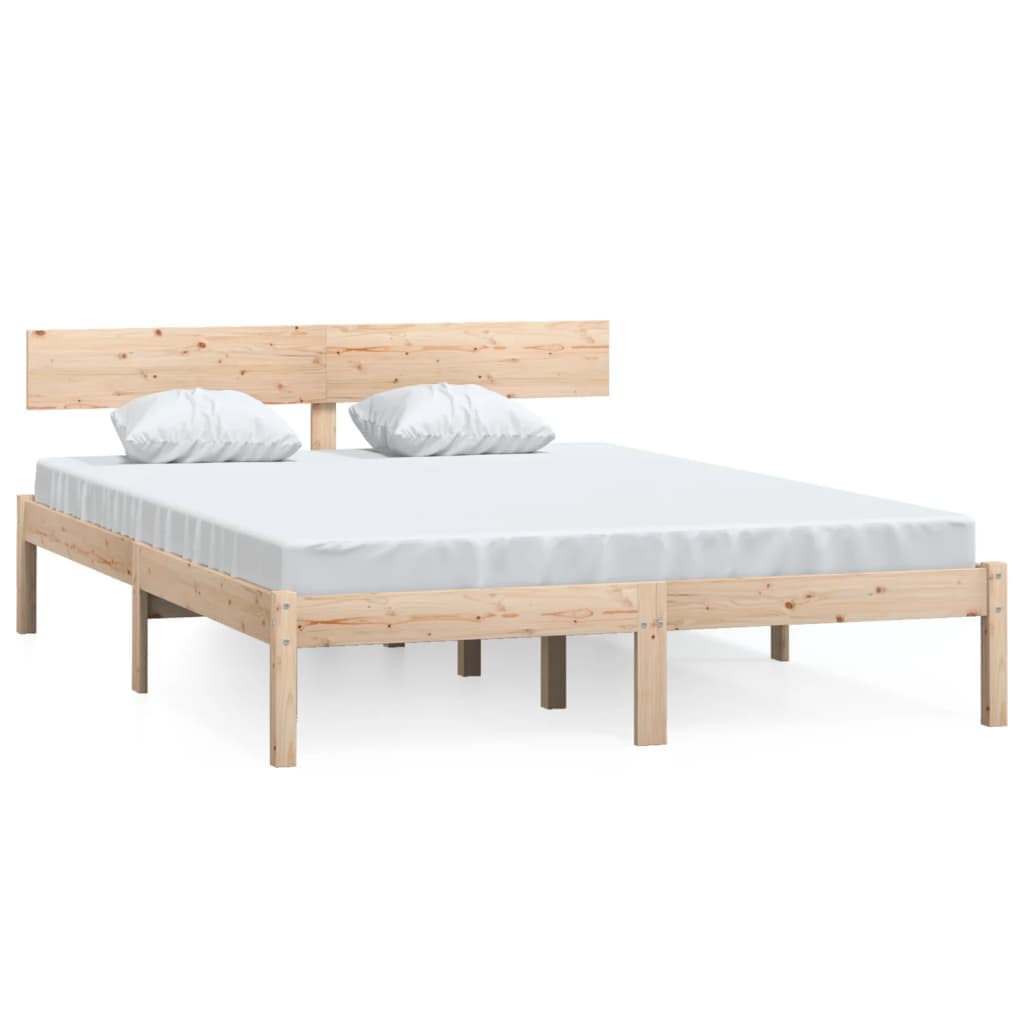 vidaXL Estrutura de cama sem colchão 160x200 cm madeira maciça