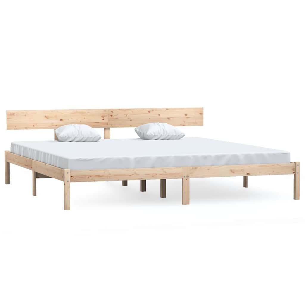 Estrutura de Cama 200x200 cm Pinho Maciço - 810167