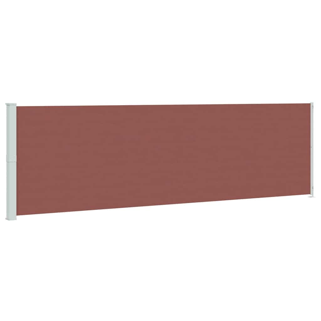 vidaXL Toldo lateral retrátil de pátio 180x600 cm castanho
