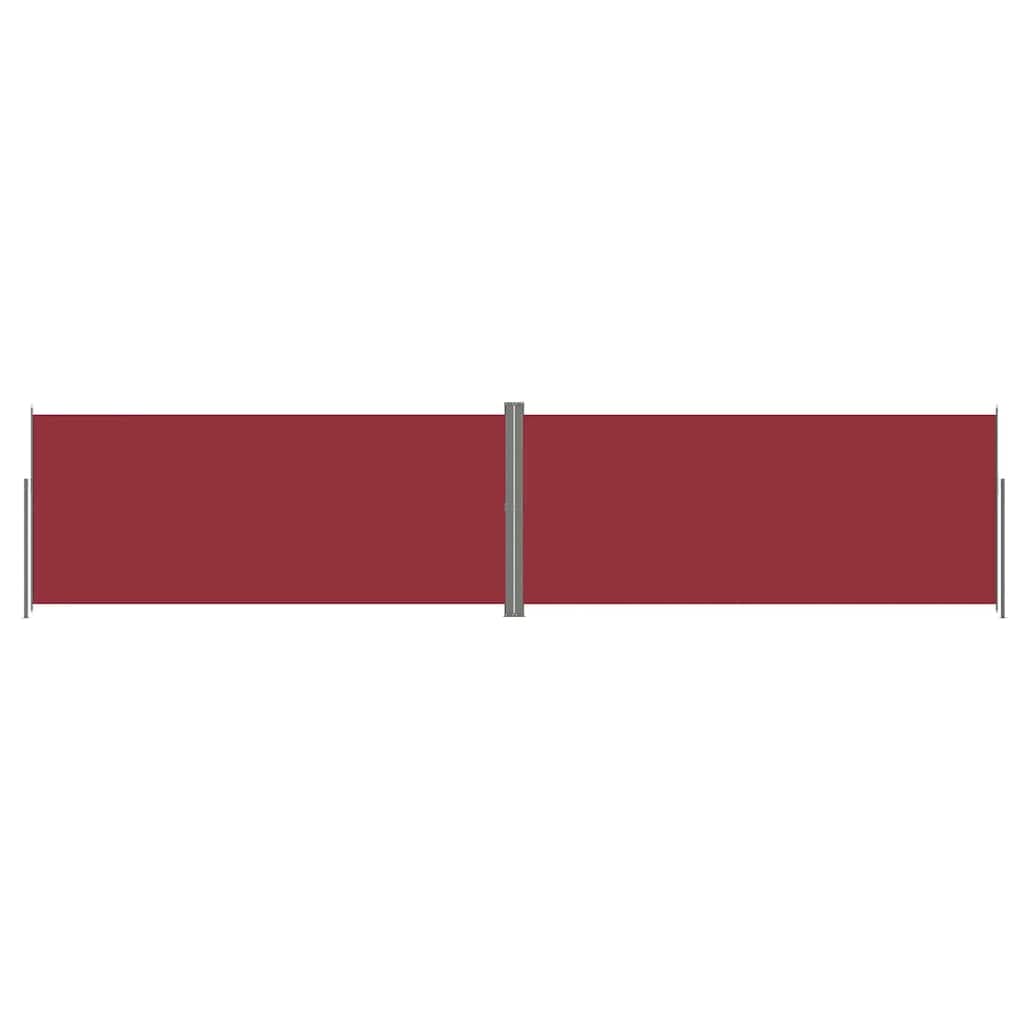 vidaXL Toldo lateral retrátil 220x1000 cm vermelho