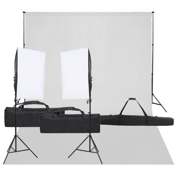 Kit de Estúdio Fotográfico com Conjunto de Iluminação e Fundo - 3094746