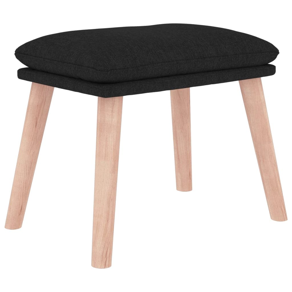 vidaXL Apoio de pés 45x29,5x35 cm tecido preto