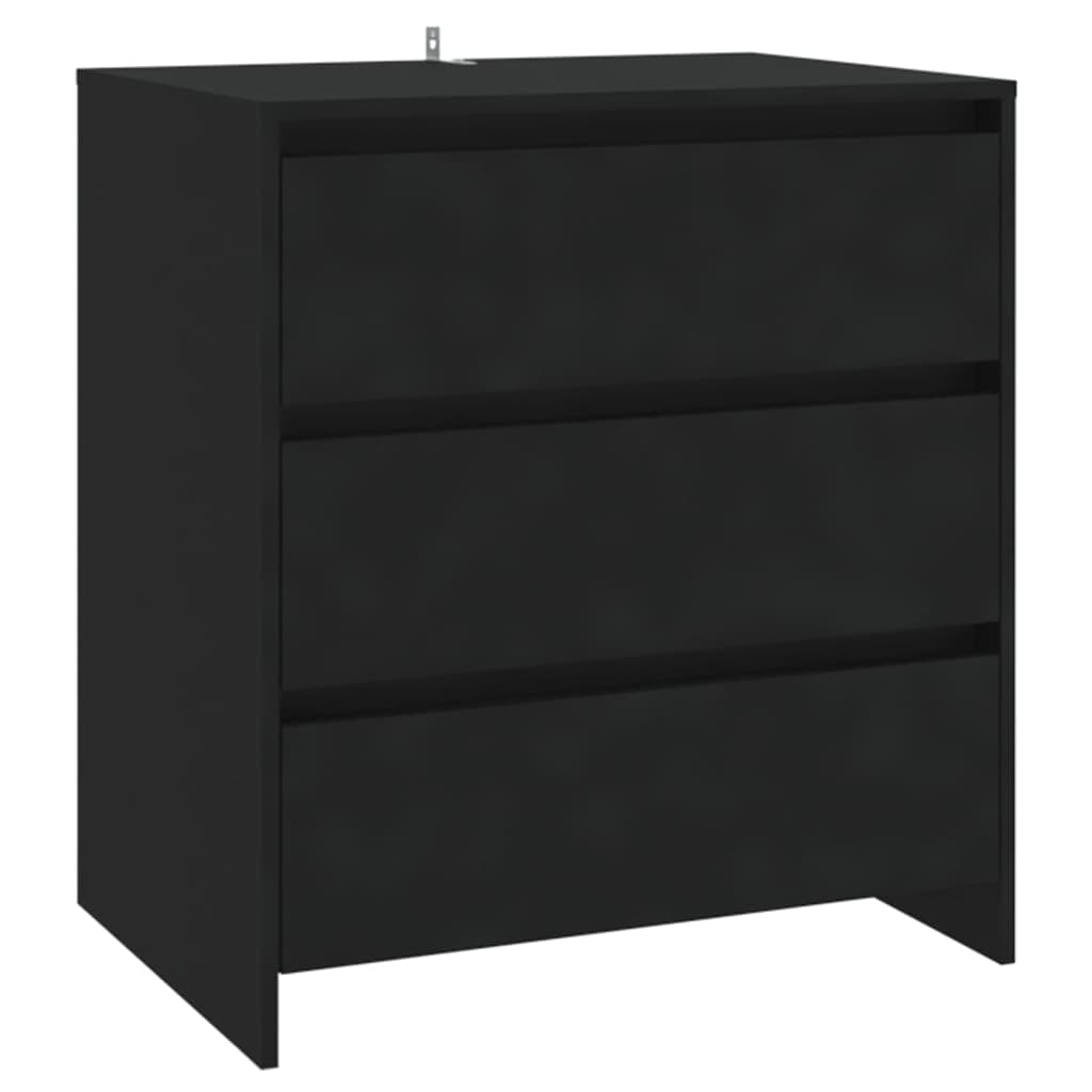 vidaXL Aparador 70x41x75 cm derivados de madeira preto