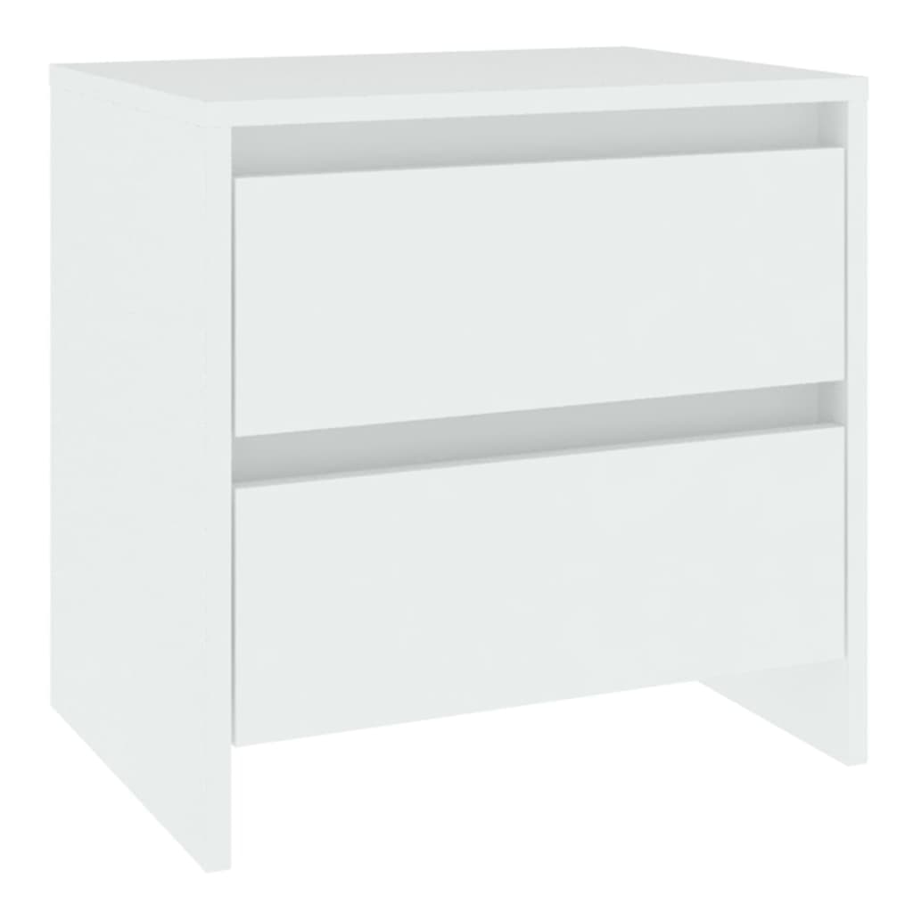 vidaXL Mesa de cabeceira 45x34,5x44,5 cm aglomerado branco