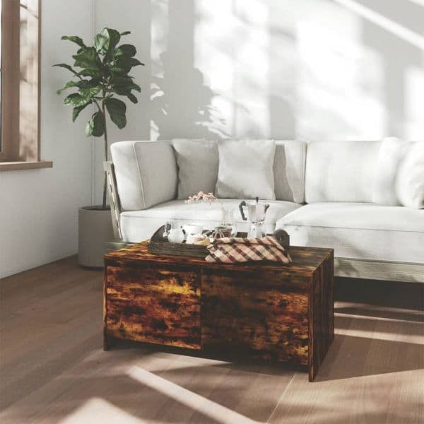 Mesa de Centro 90x50x41,5 Aglomerado Carvalho Fumado - 813029