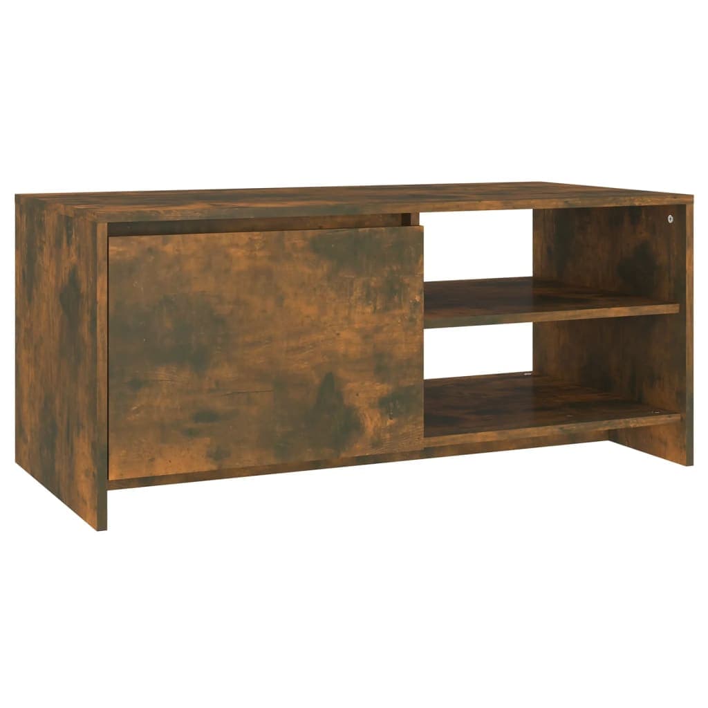 vidaXL Mesa de centro 102x50x45 cm derivados madeira carvalho fumado
