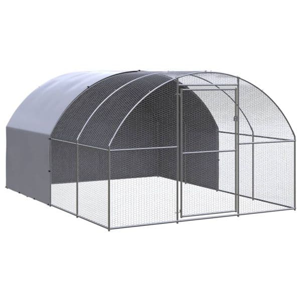 Galinheiro de Exterior 3x4x2 M Aço Galvanizado - 3095473