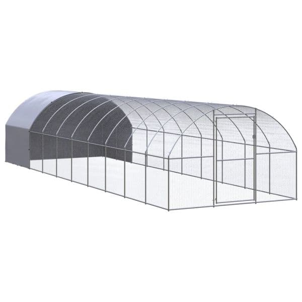 Galinheiro de Exterior 3x10x2 M Aço Galvanizado - 3095476