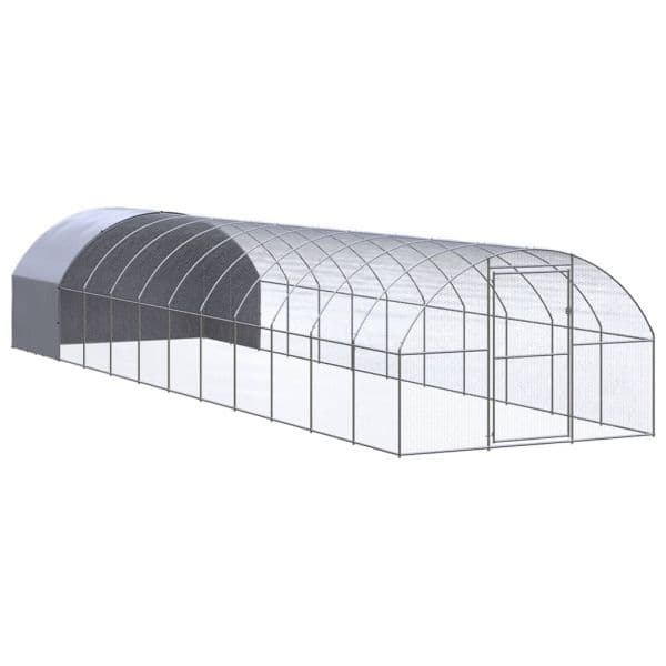Galinheiro de Exterior 3x12x2 M Aço Galvanizado - 3095477