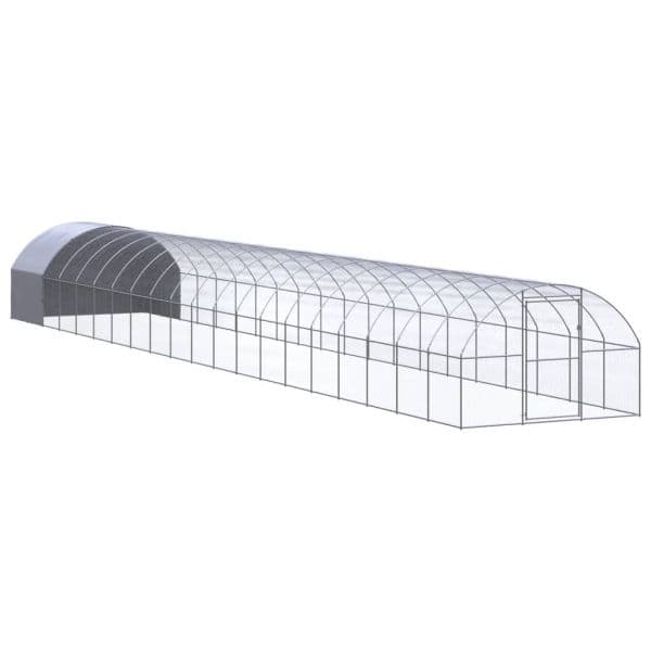 Galinheiro de Exterior 3x20x2 M Aço Galvanizado - 3095479