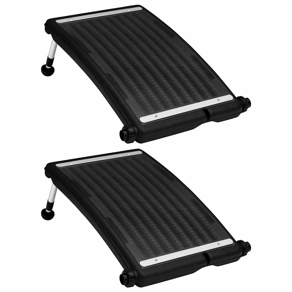 vidaXL Painéis de aquecimento solar curvos p/ piscina 2 pcs 72,5x46 cm