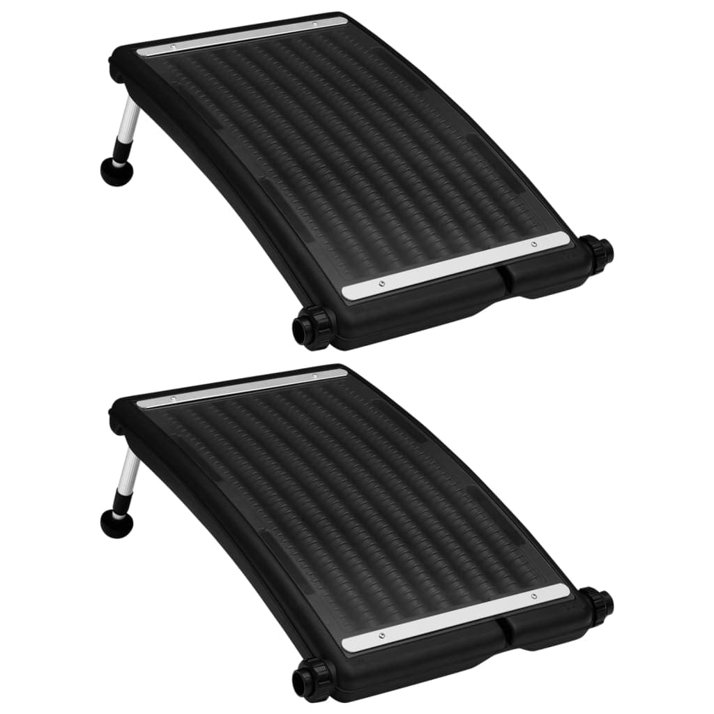 vidaXL Painéis de aquecimento solar curvos p/ piscina 2 pcs 72,5x46 cm
