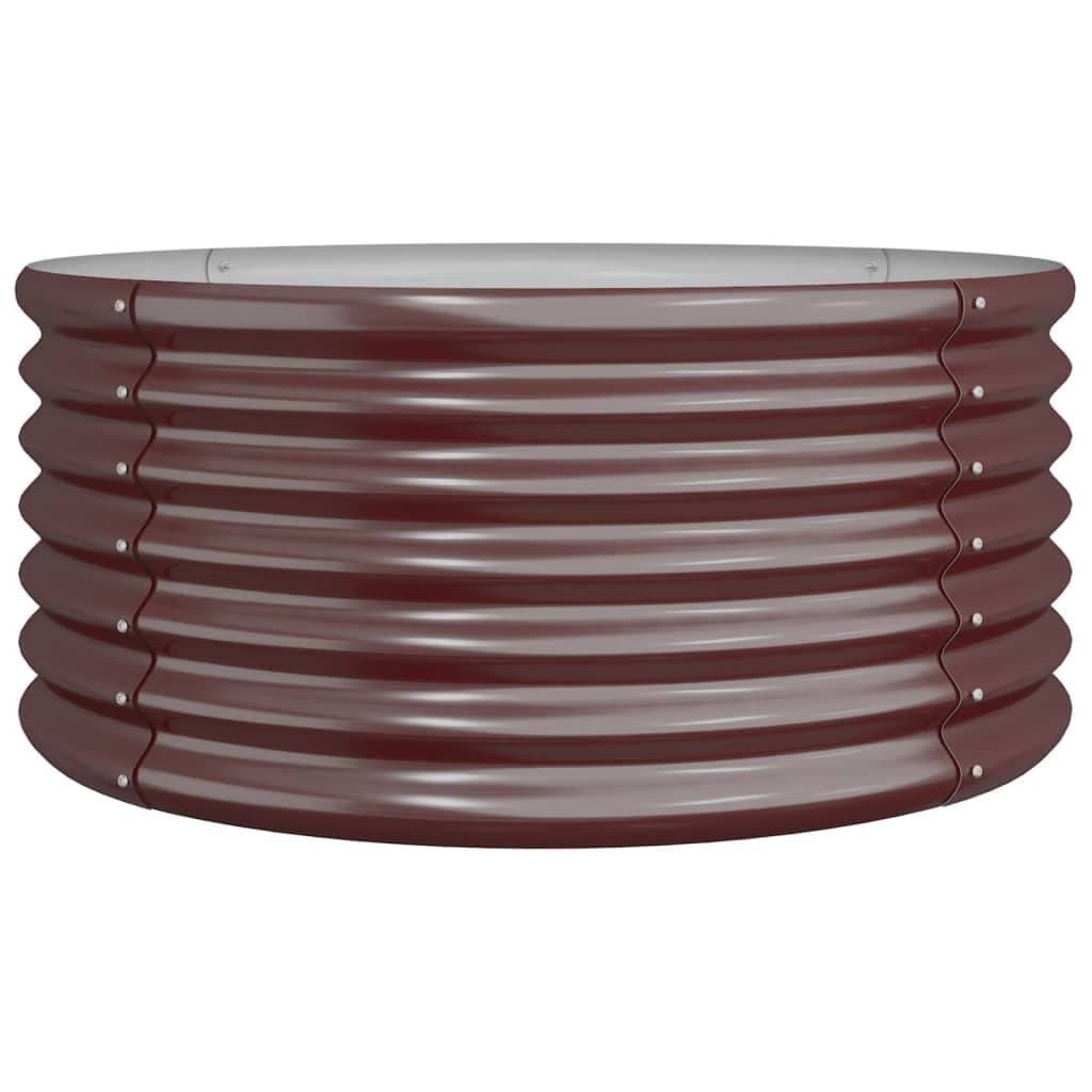 vidaXL Vaso/floreira de jardim aço galvanizado 80x80x36 cm castanho