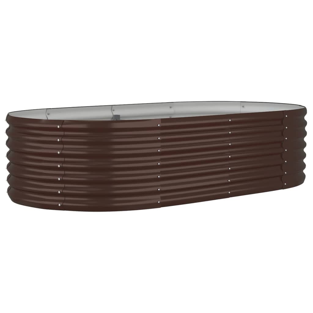 Vaso/floreira de Jardim Aço Revestido a Pó 152x80x36cm Castanho - 318915
