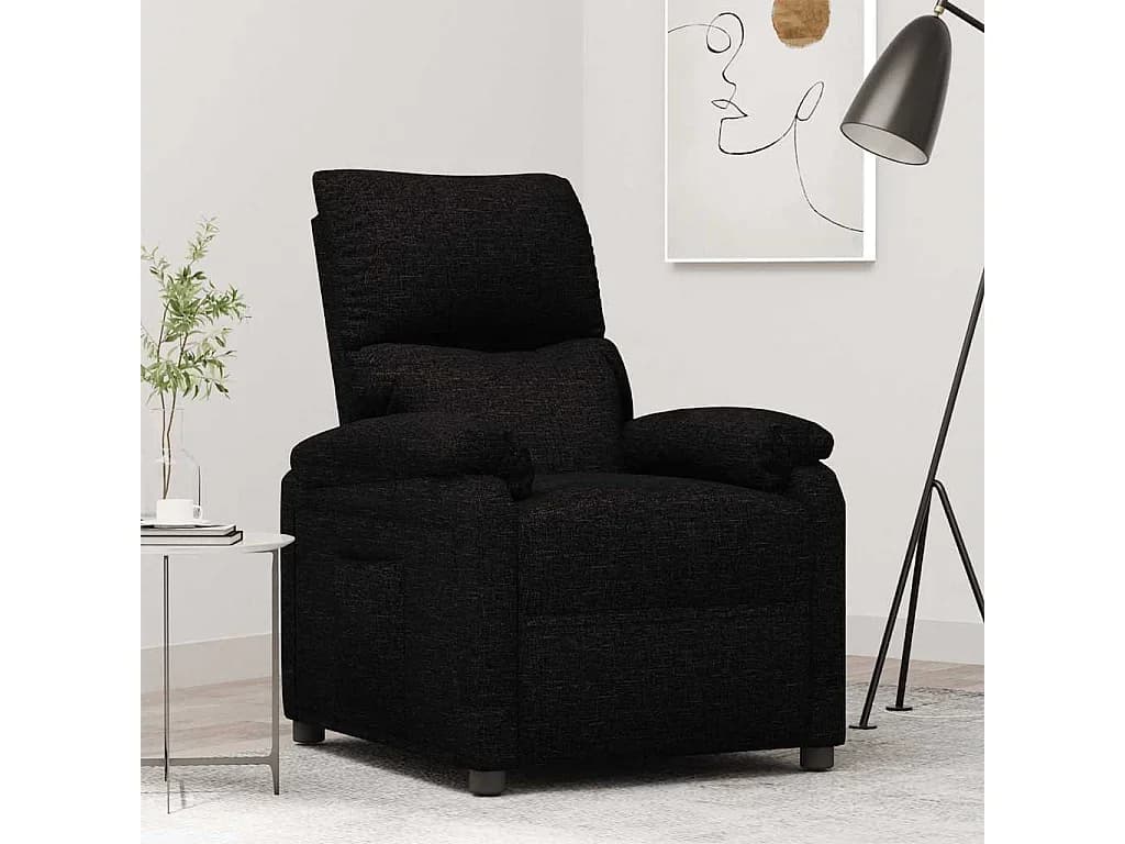 Poltrona reclinável tecido preto