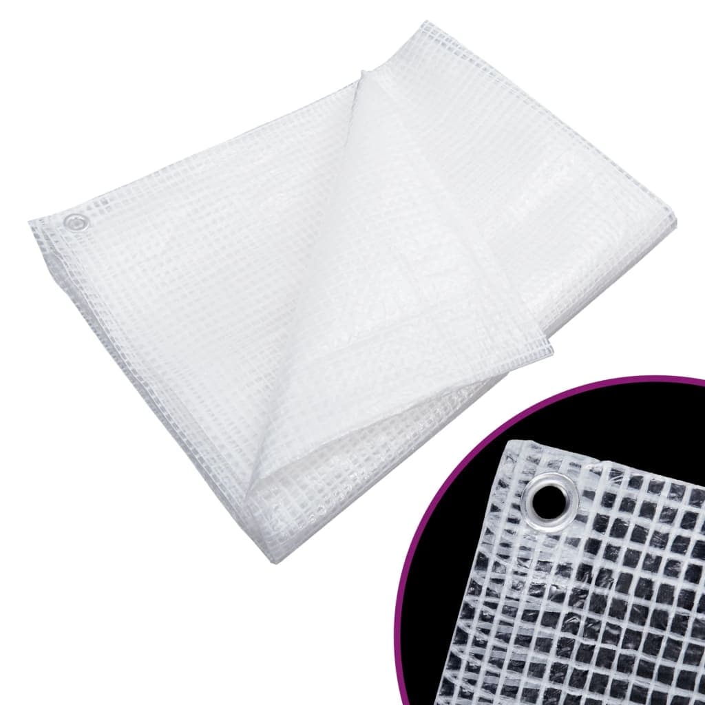 vidaXL Lona tecelagem estilo gaze 140 g/m² 8x12 m branco