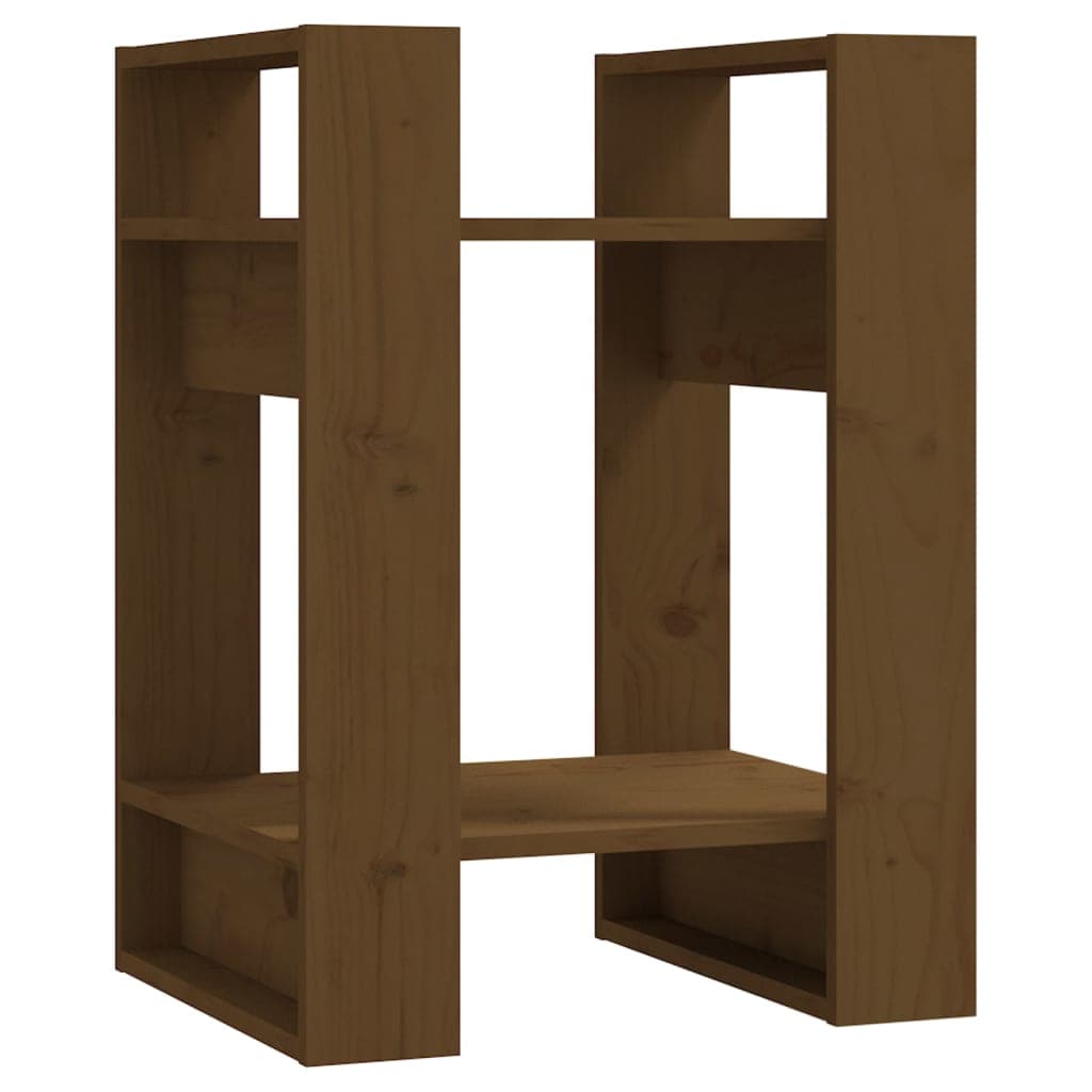 vidaXL Estante/divisória 41x35x57 cm pinho maciço castanho mel