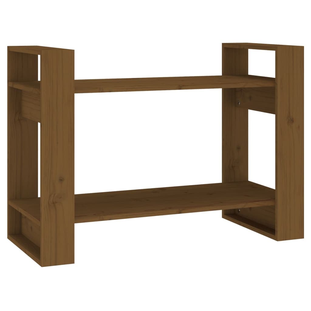 vidaXL Estante/divisória 80x35x56,5 cm madeira maciça castanho mel