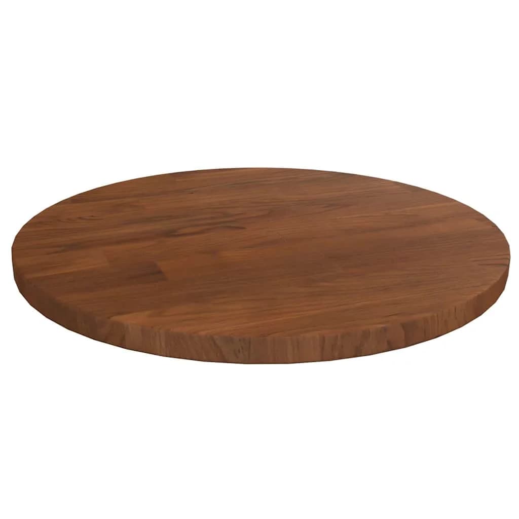 vidaXL Tampo mesa redondo Ø30x1,5 cm carvalho tratado castanho-escuro