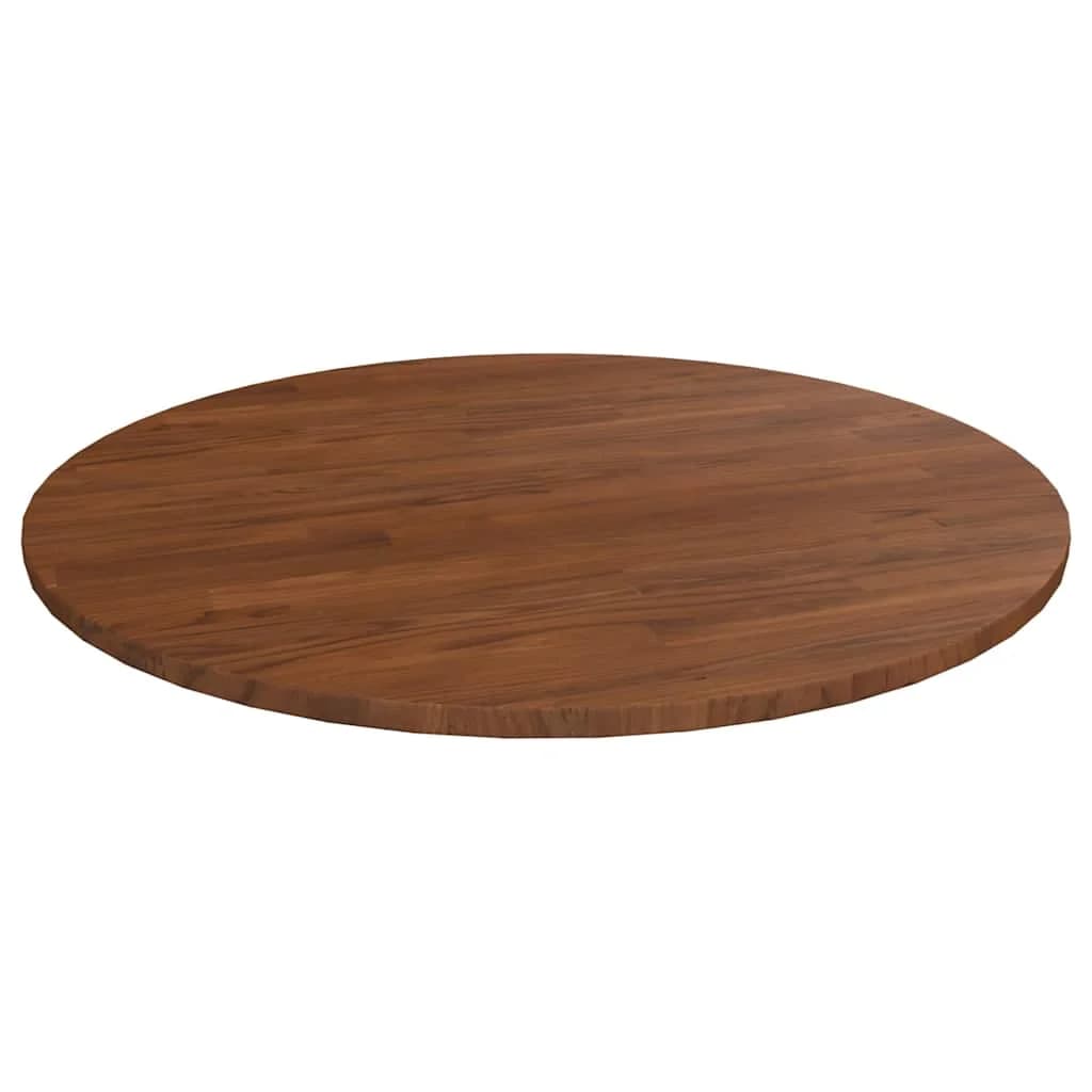 vidaXL Tampo mesa redondo Ø90x1,5 cm carvalho tratado castanho-escuro