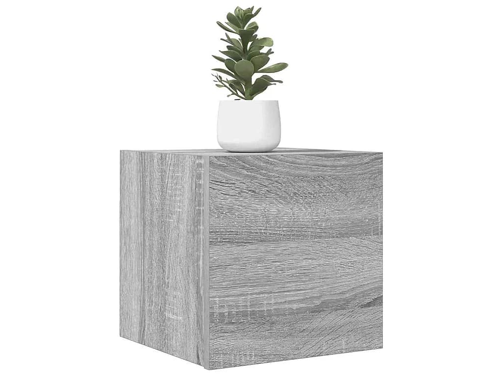 Móveis de TV de parede 2 pcs 30,5x30x30 cm cinzento sonoma