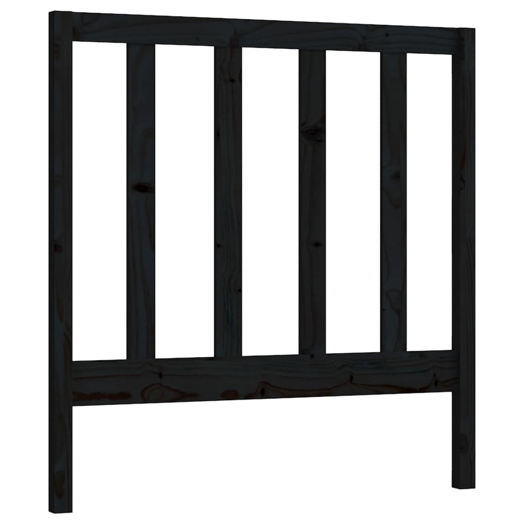 vidaXL Cabeceira de cama 81x4x100 cm pinho maciço preto
