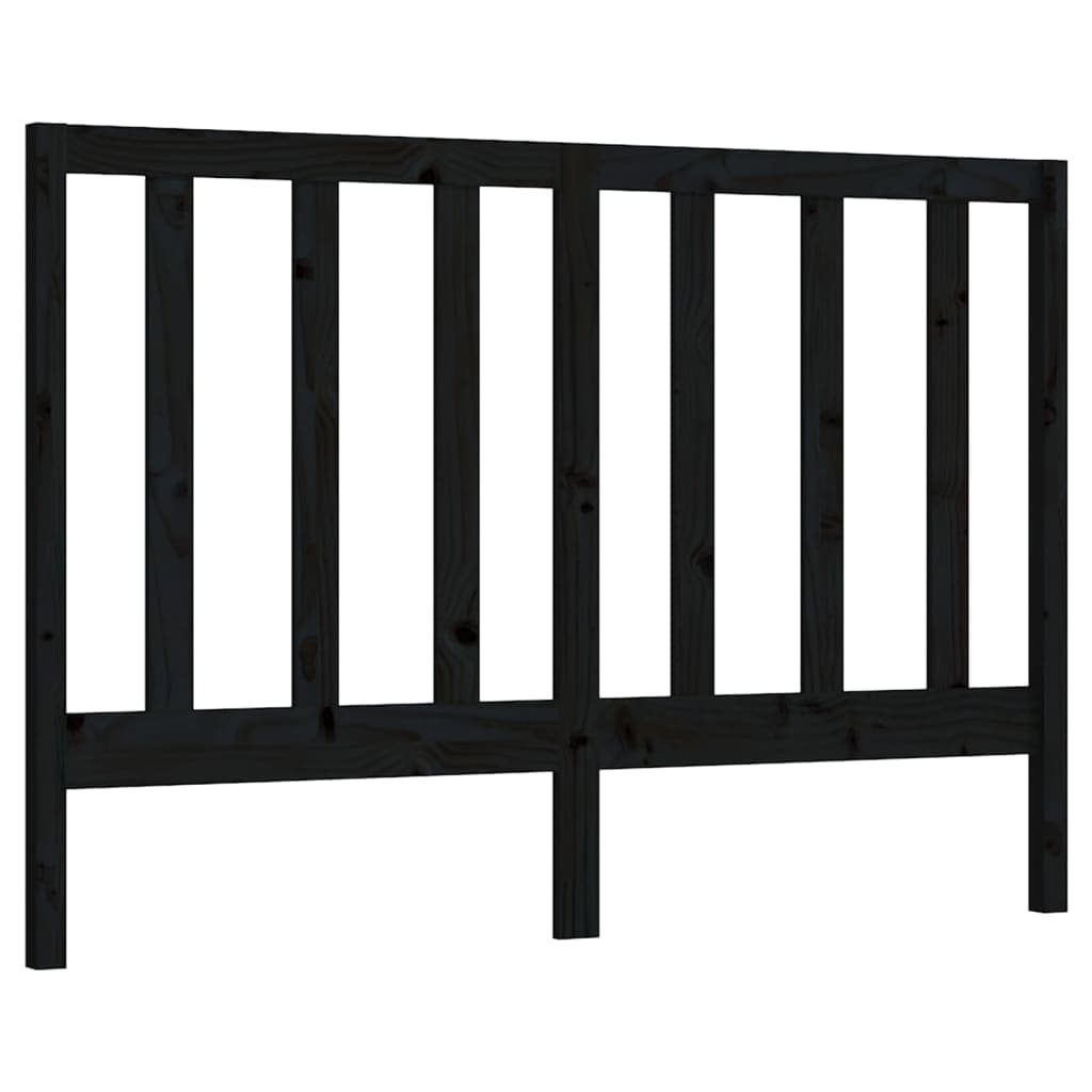 vidaXL Cabeceira de cama 156x4x100 cm pinho maciço preto