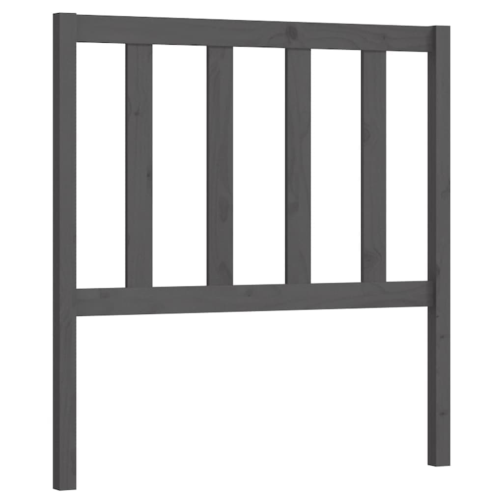 vidaXL Cabeceira de cama 81x4x100 cm pinho maciço cinzento