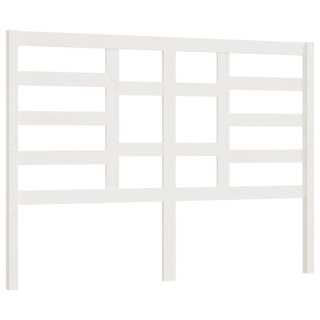 vidaXL Cabeceira de cama 166x4x104 cm pinho maciço branco
