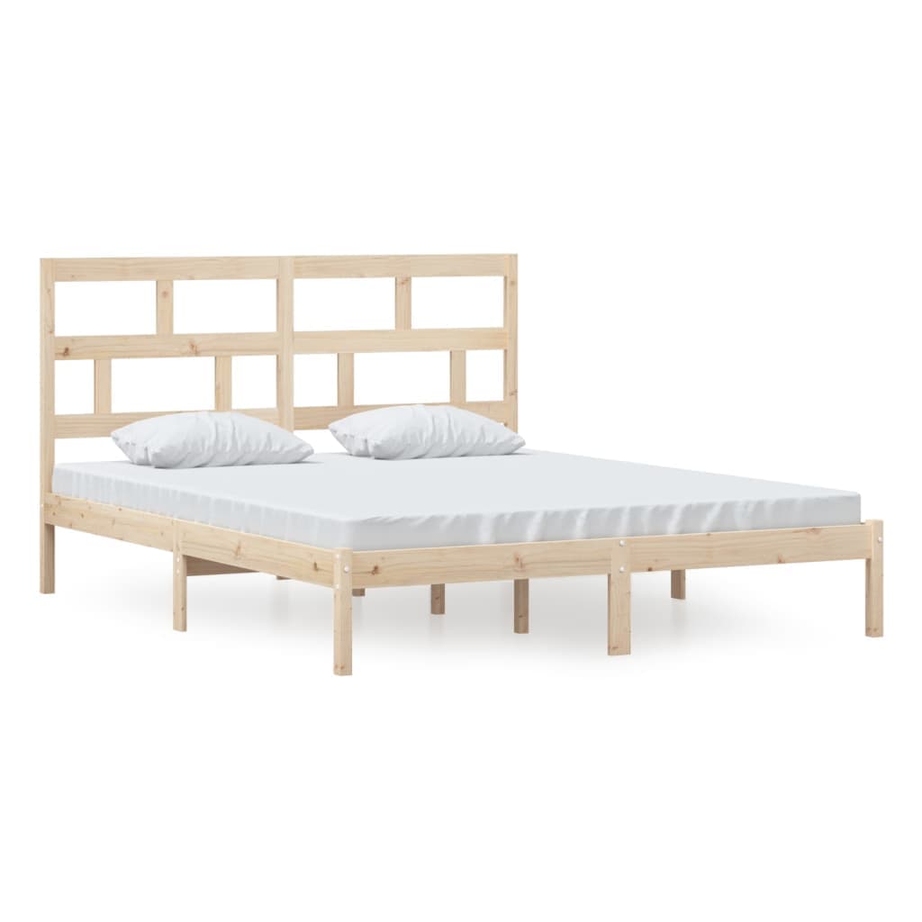 Estrutura de Cama 160x200 cm Madeira de Pinho Maciça - 3101228