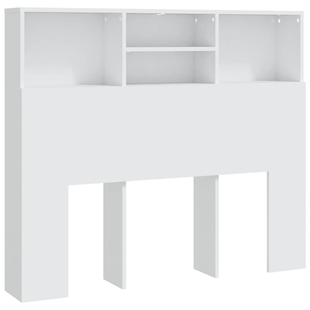 Cabeceira de Cama com Armário 120x19x103,5 cm Branco - 811853