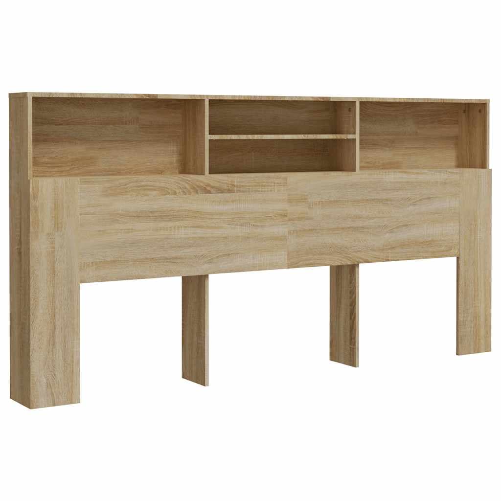 vidaXL Armário de cabeceira 200x19x103,5 cm cor carvalho sonoma