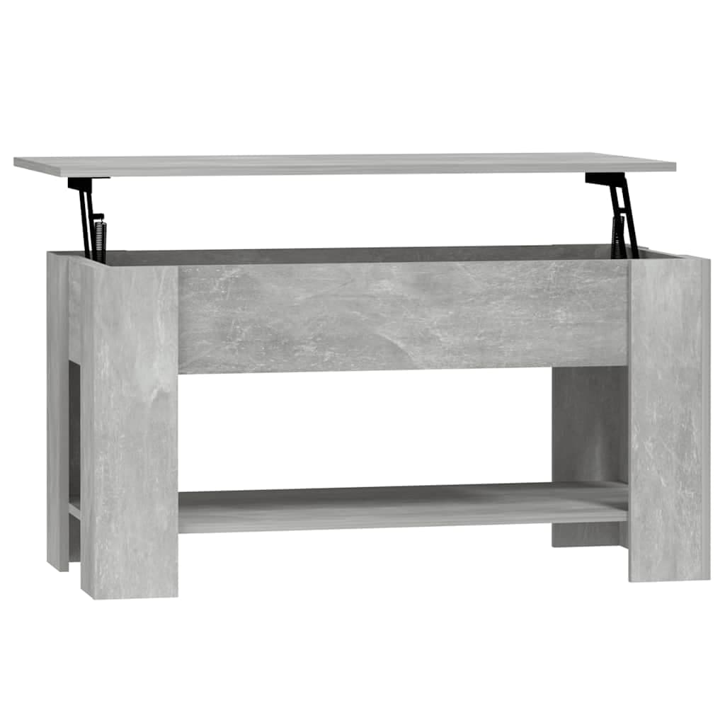 vidaXL Mesa de centro 101x49x52 cm madeira processada cinza cimento