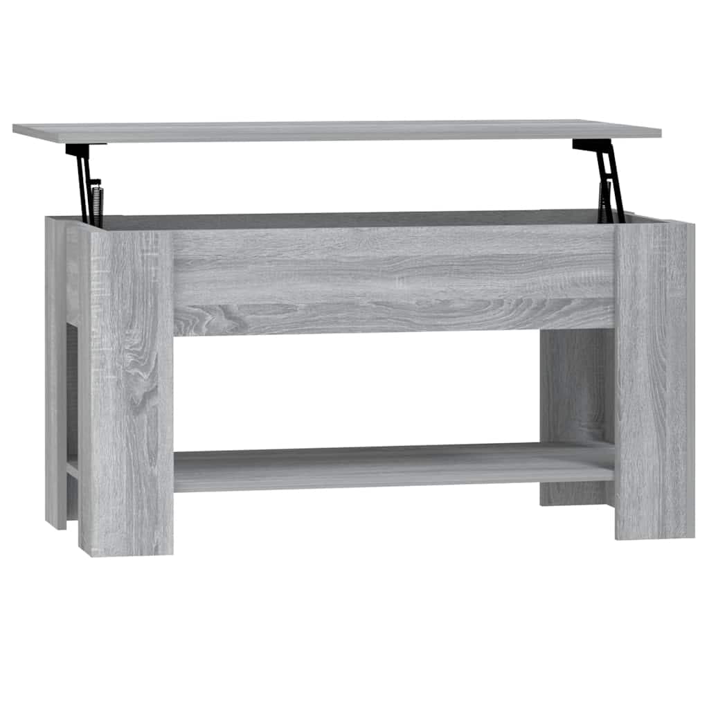 vidaXL Mesa de centro 101x49x52cm derivados de madeira cinzento sonoma