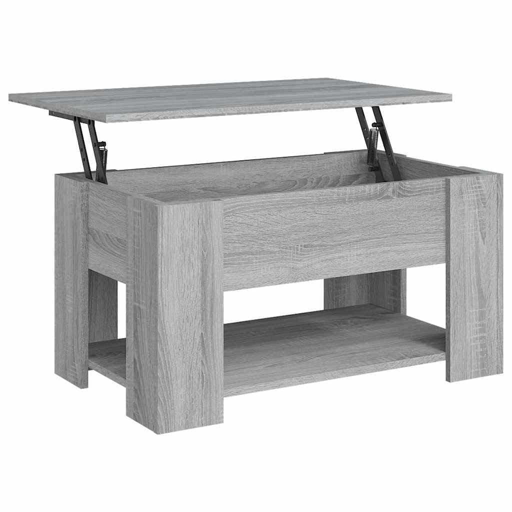 vidaXL Mesa de centro 79x49x41cm derivados de madeira cinzento sonoma