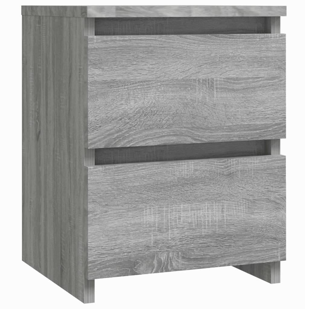 vidaXL Mesa cabeceira 30x30x40 cm derivados de madeira cinzento sonoma