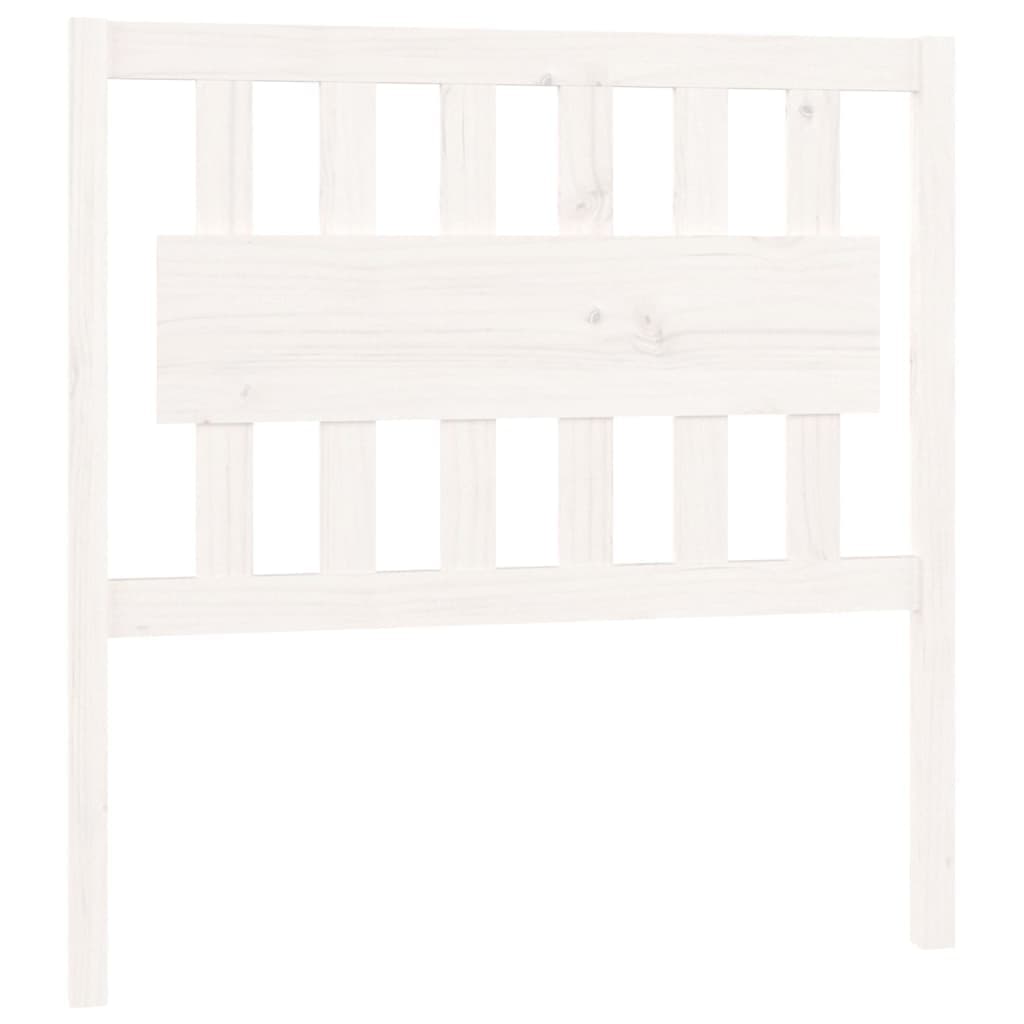 vidaXL Cabeceira de cama 95,5x4x100 cm madeira de pinho maciça branco