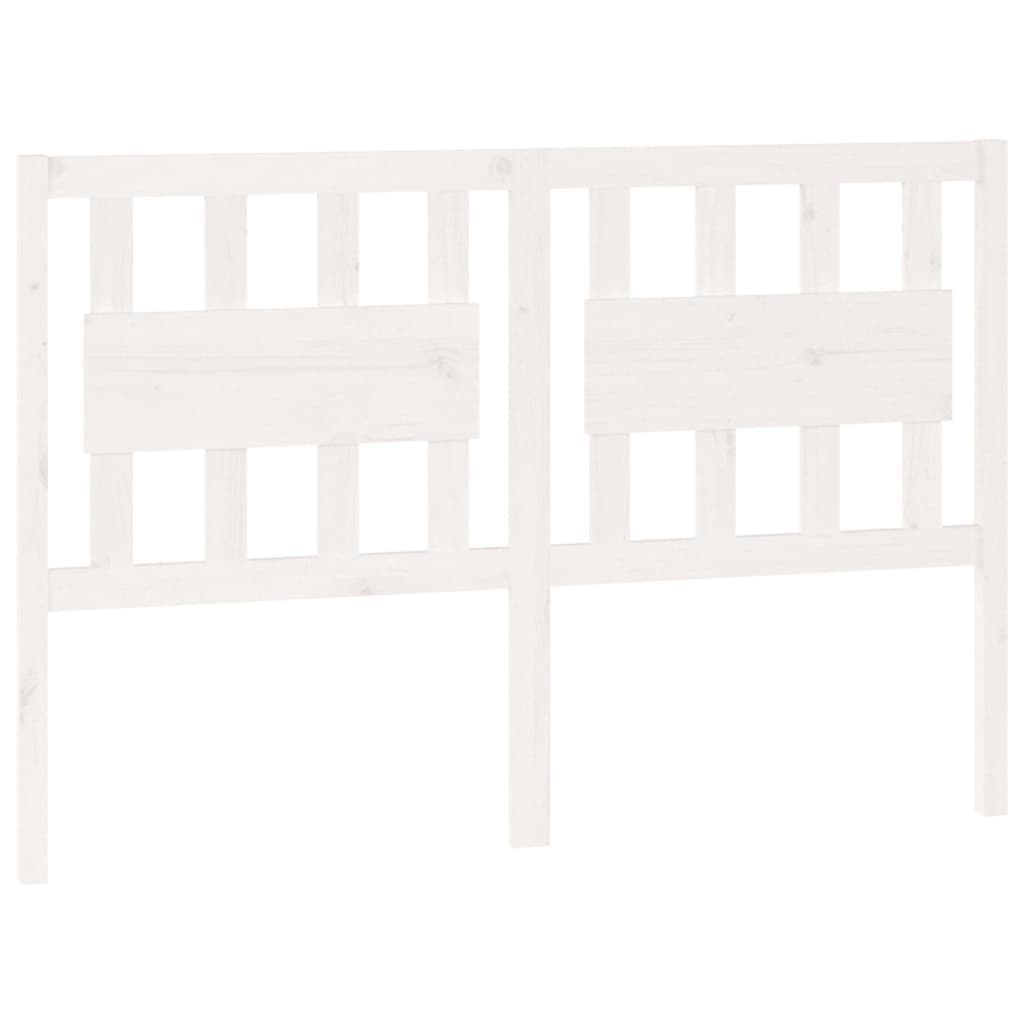 vidaXL Cabeceira de cama 140,5x4x100 cm madeira de pinho maciça branco