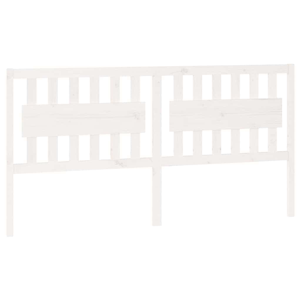 vidaXL Cabeceira de cama 185,5x4x100 cm madeira de pinho maciça branco