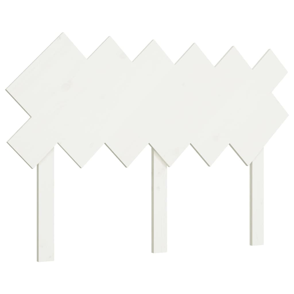 vidaXL Cabeceira de cama122,5x3x80,5 cm madeira de pinho maciça branco