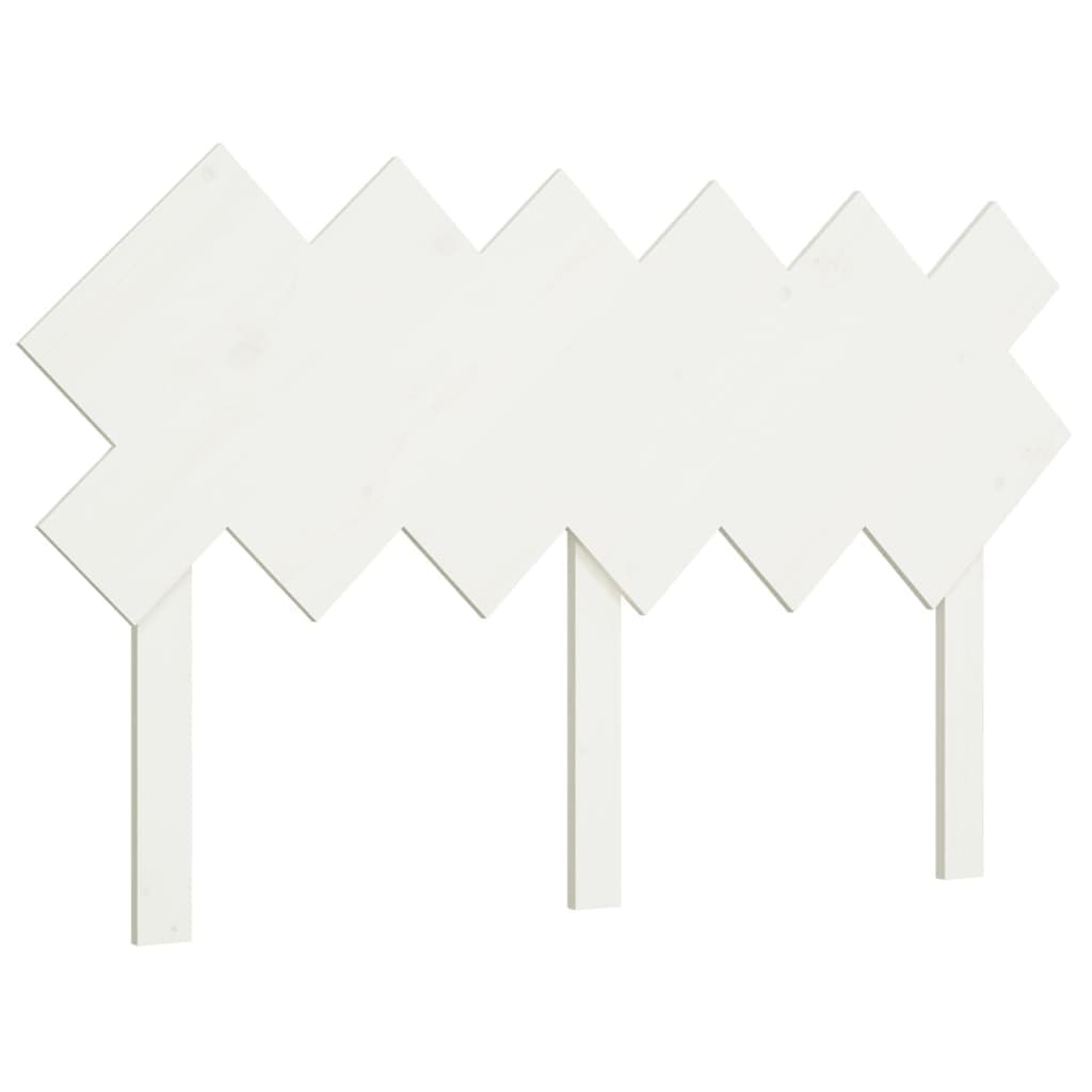 vidaXL Cabeceira de cama 132x3x81 cm pinho maciço branco