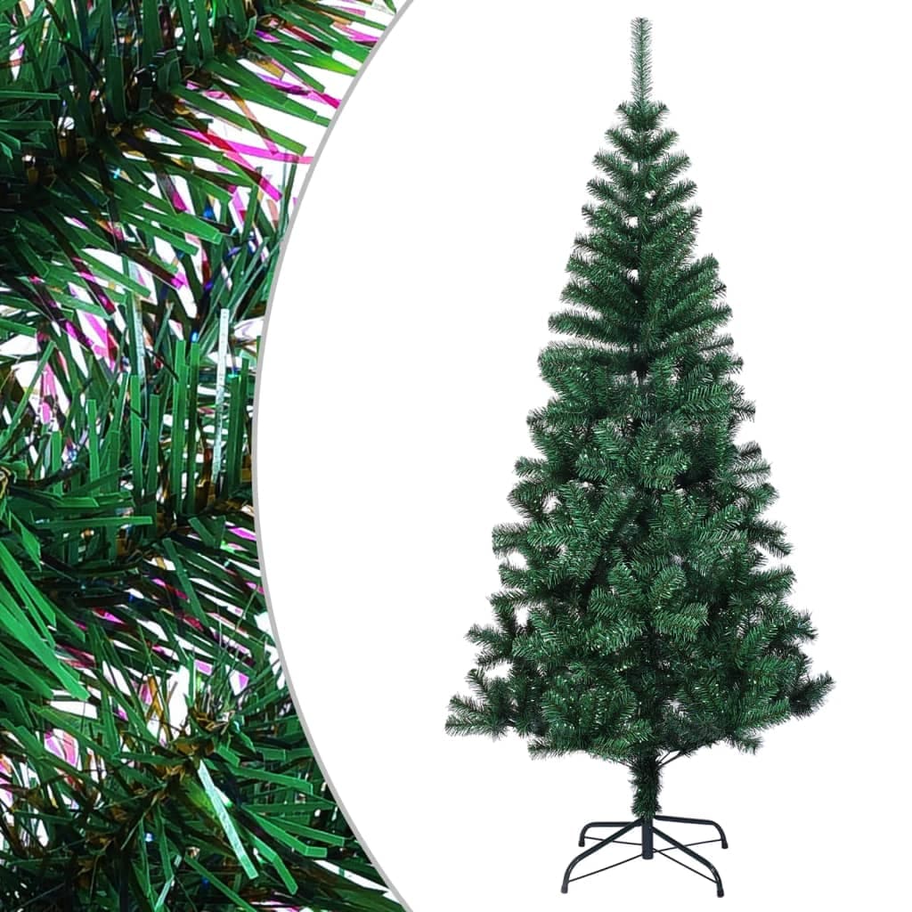 Árvore Natal Artificial com Pontas Iridescentes 210 cm Pvc Verde - 344641
