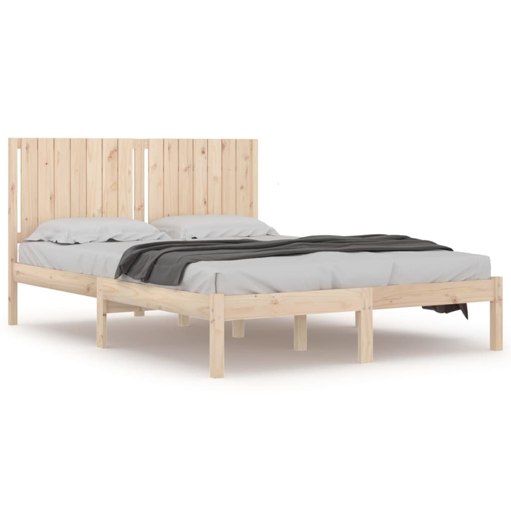 vidaXL Cama sem colchão 160x200 cm madeira de pinho maciça