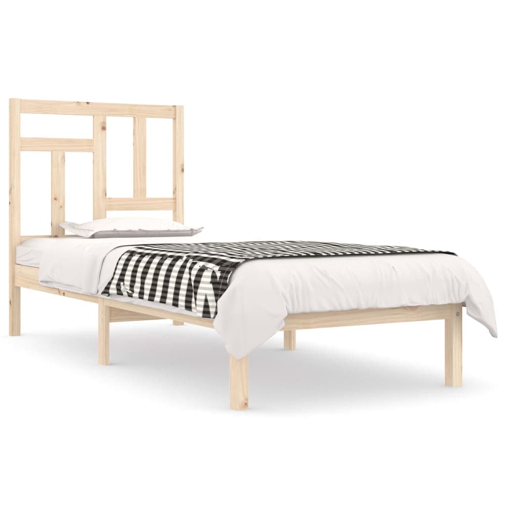 vidaXL Cama sem colchão 90x200 cm madeira de pinho maciça