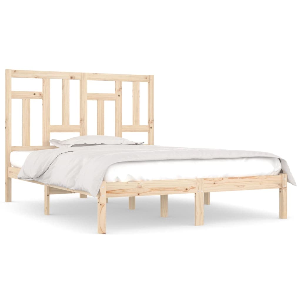 vidaXL Cama sem colchão 120x200 cm madeira de pinho maciça