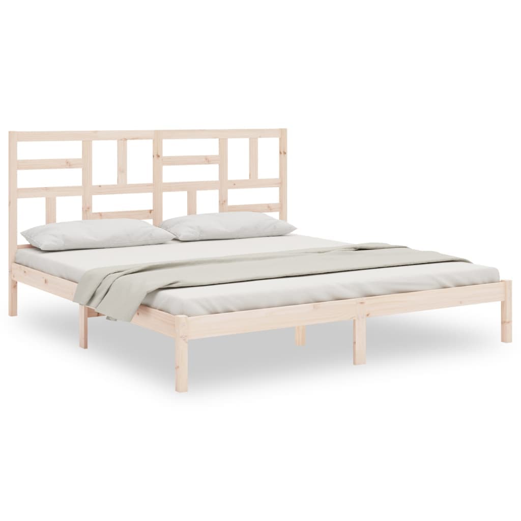 vidaXL Estrutura de cama sem colchão 200x200 cm madeira maciça