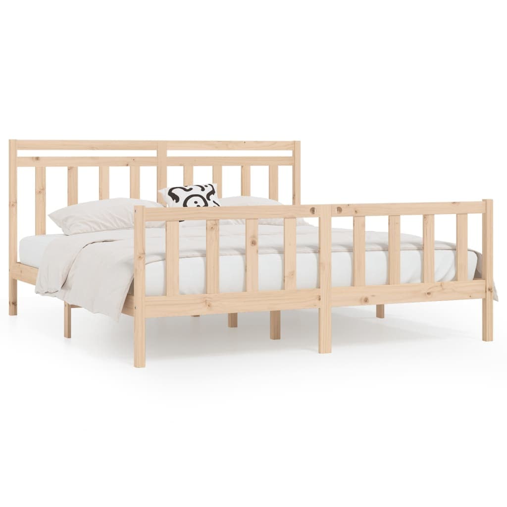 vidaXL Estrutura de cama 200x200 cm madeira de pinho maciça