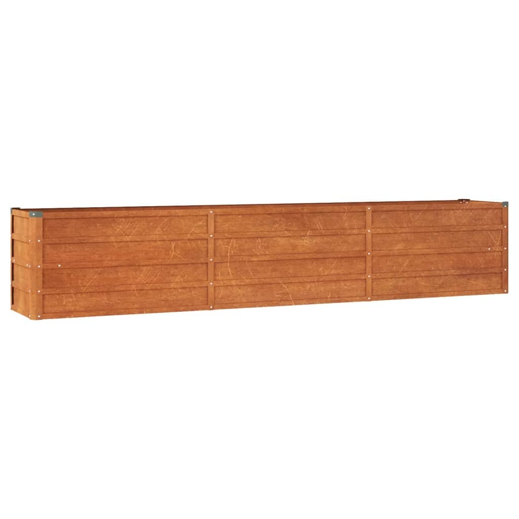vidaXL Canteiro de jardim 240x40x45 cm aço corten cor enferrujado