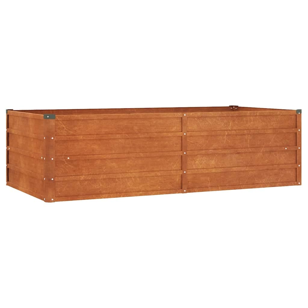 vidaXL Canteiro de jardim 160x80x45 cm aço corten cor enferrujado